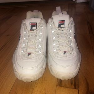 White Fila Disruptors (pre-owned)
